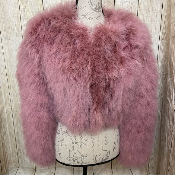 Moschino Cheap and Chic Pink Feather Jacket - Picture 4 of 14